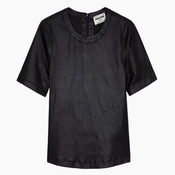 Zadig & Voltaire  Tas Lambskin T-Shirt LARGE - Picture 1 of 7